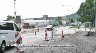 Dopravu na Poříčí a Bauerově ulici komplikuje několik staveb