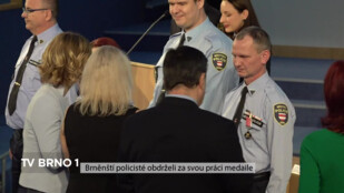 Brněnští policisté obdrželi za svou práci medaile