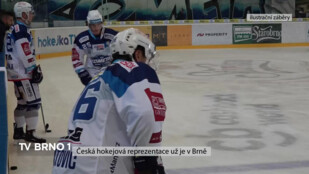 Česká hokejová reprezentace už je v Brně