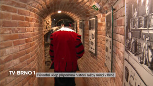 Původní sklep připomíná historii ražby mincí v Brně