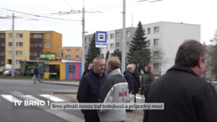 Brno přináší novou trať trolejbusů a průjezdný most