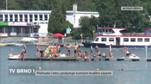 Přehrada i letos poskytuje turistům kvalitní zázemí