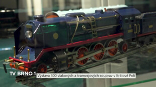 Výstava 300 vlakových a tramvajových souprav v Králově Poli