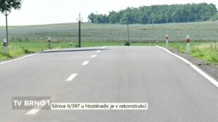 Silnice II/397 u Hostěradic je v rekonstrukci