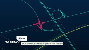 Sjezd z dálnice na Břeclav je kritickým místem