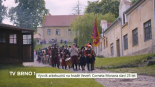 Výcvik arkebuzírů na hradě Veveří - Corneta Moravia slaví 25 let
