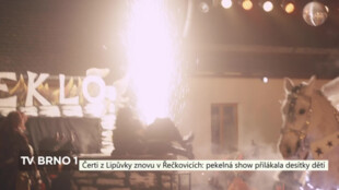 Čerti z Lipůvky znovu v Řečkovicích: pekelná show přilákala desítky dětí