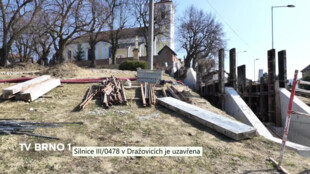 Silnice III/0478 je uzavřena, v obci Dražovice se rekonstruuje průtah