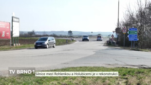 Silnice mezi Rohlenkou a Holubicemi je v rekonstrukci