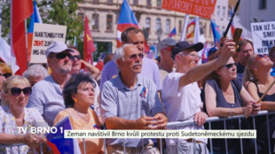 Miloš Zeman navštívil Brno kvůli protestu proti Sudetoněmeckému sjezdu