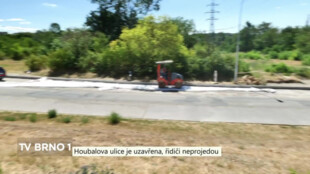 Houbalova ulice v Líšni je v rekonstrukci