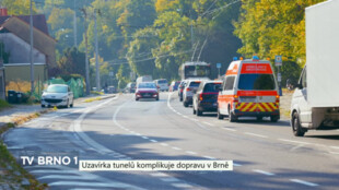 Uzavírka tunelů komplikuje dopravu v Brně